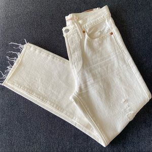 WEDGIE STRAIGHT FIT WOMEN'S Denim JEANS - Size 26 - Cloud Blank